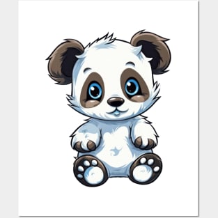 Cuteness overload with this adorable baby panda cartoon Posters and Art